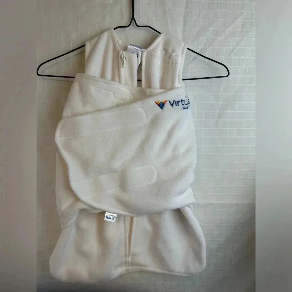 HALO Sleep Baby Sack Swaddle Micro-Fleece Cream Newborn 0-3 Months